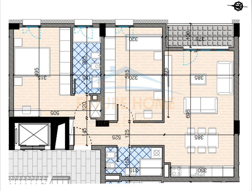 Shitet Apartament 2+1+2, Trio Towers, Don Bosko