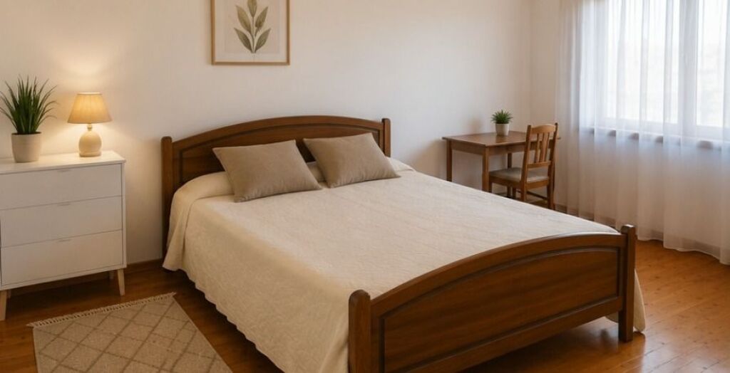 Jepet me qera apartament 3+1+2 ballkone Kodra Priftit 45,000 Leke