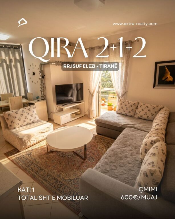 For rent 2+1+2 – Isuf Elezi St. (near Hotel Home)