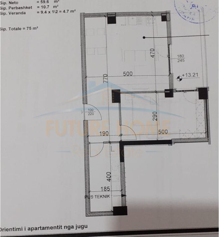 Appartamento 1+1+Veranda in Vendita, Complesso Aura, Dritan Hoxha