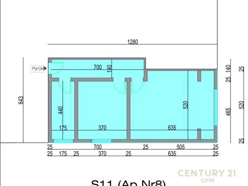Apartament 1+1 Per Shitje Te Bulevardi i Ri! 111,400 € Sip. Totale  80m2  Sip. e brendshme  77m2