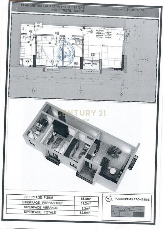 Appartamento 2+1 in vendita – Residenza moderna a Institut, Kamëz