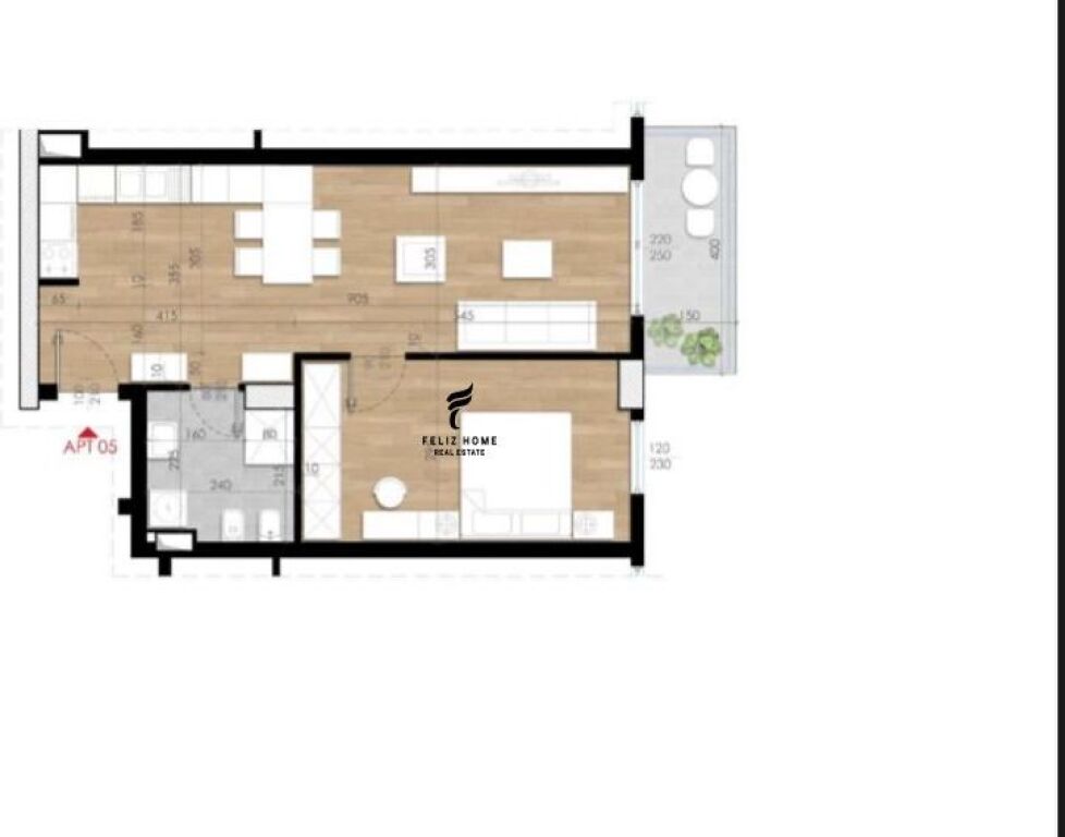 SHITET APARTAMENT 1+1 ISH FUSHA E AVIACIONIT 127.000 EURO FH-72789
