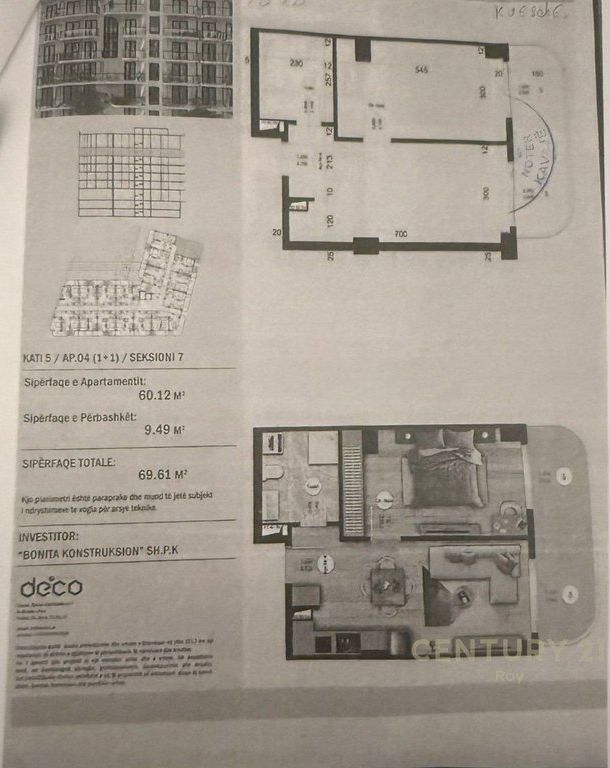 APARTAMENT 1+1 PER SHITJE TEK BONITA DELUXE NE QERRET!!!