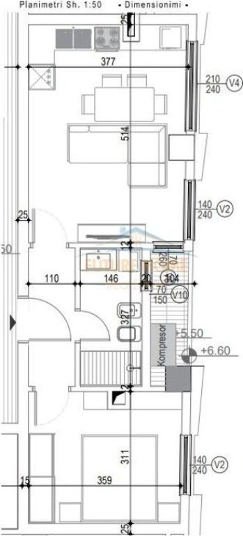 Shitet, Apartament 1+1, Komuna e Parisit, Tirane.