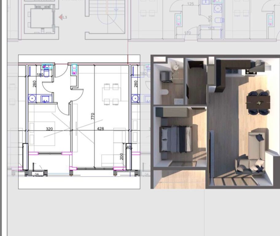 🏡 Shitet Apartament 1+1 – United Towers, Komuna e Parisit