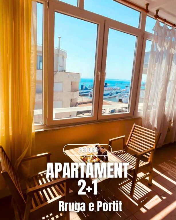 Apartament 2+1 me qera_Rruga e Portit