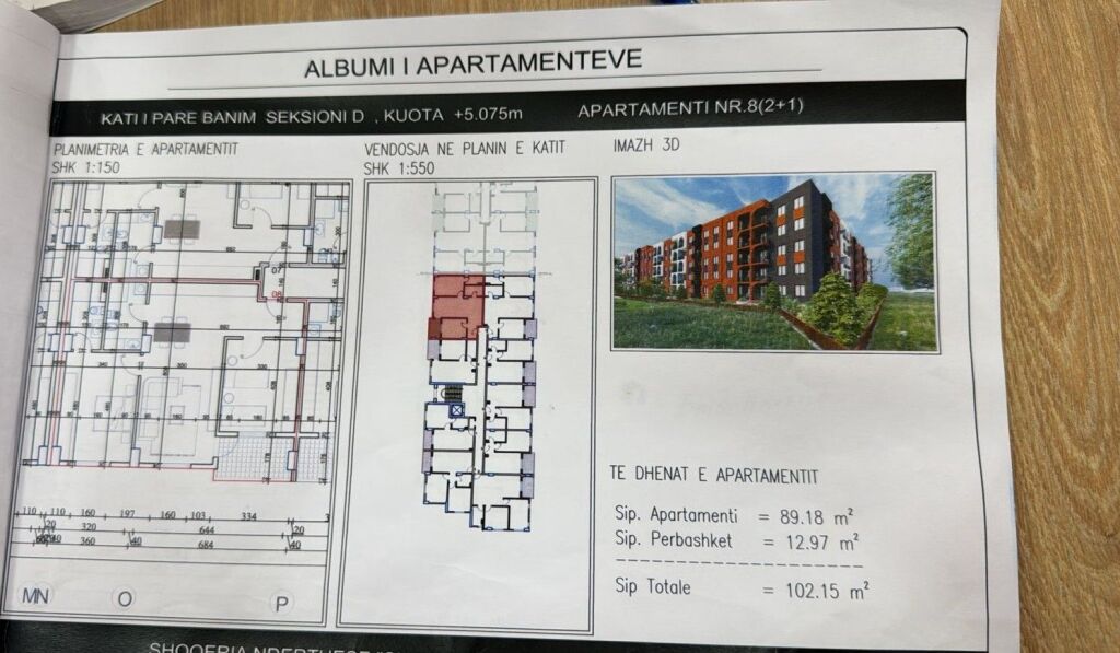 SHITET APARTAMENT 2+1 – LAKE SIDE, PASKUQAN