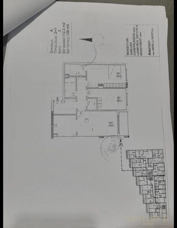 Apartament 2+1+2 për shitje tek Radisoni Liqeni i Thatë, Tiranë - 275,000€ | 128 m²