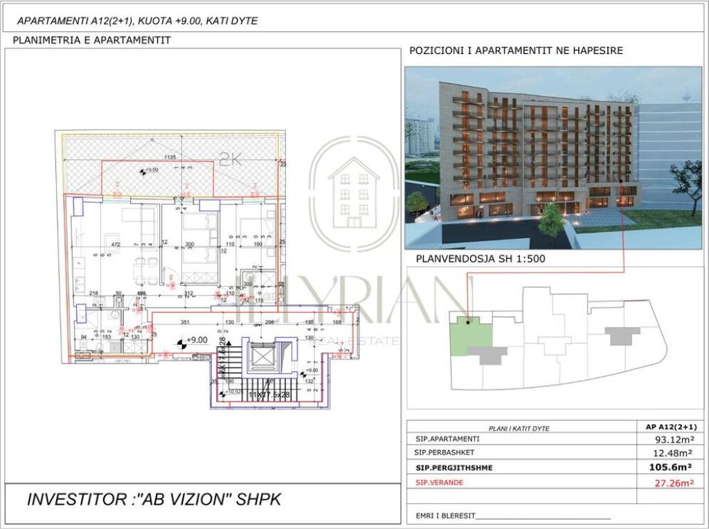 Apartment 2+1 with veranda for sale – Ali Demi Area