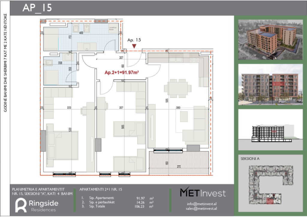 Shitet Apartament 2+1+2 ne Paskuqan / Tek Ring Side Residence