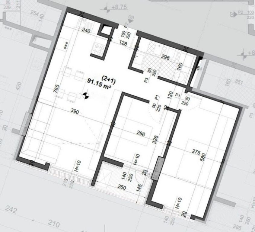 Apartment 2+1 for Sale - Former Aviation Field, Meis Garden Residence
