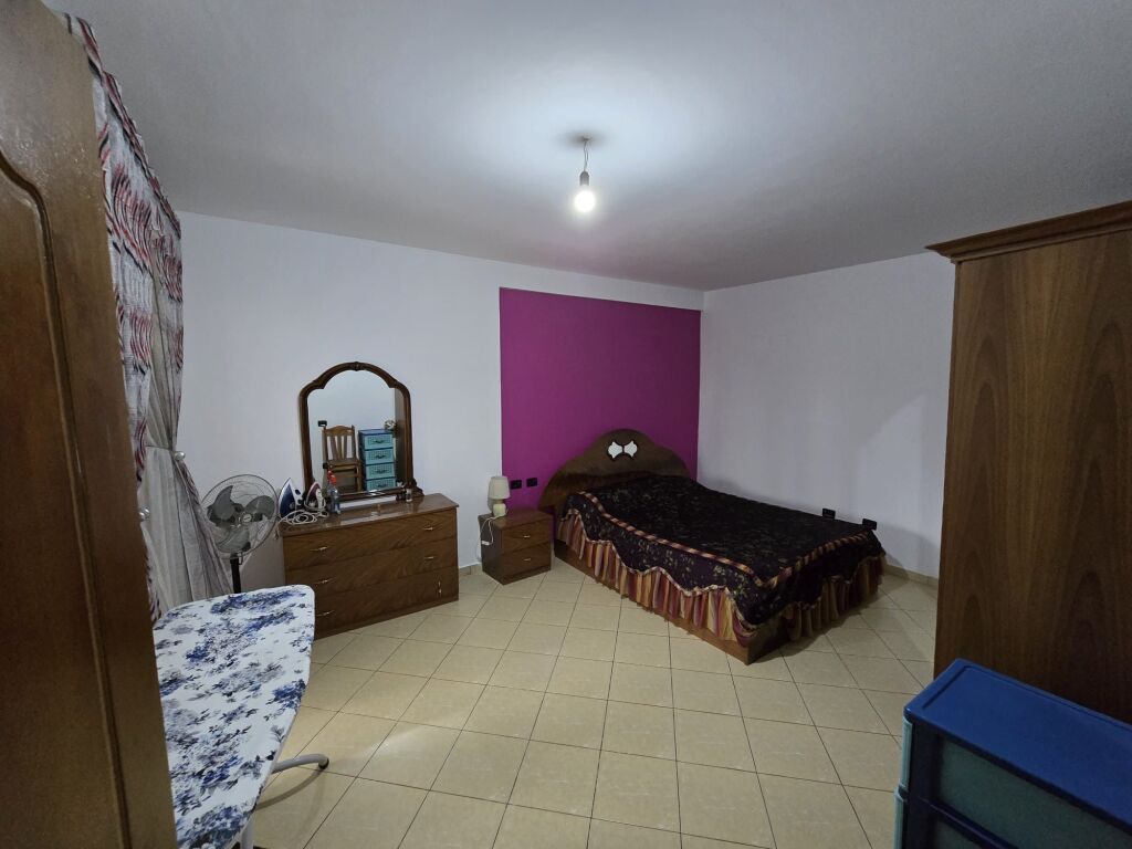 🏡 Apartment 2+1 + annex for rent 🍽️ 📍Near Bajram Curri Boulevard, Nikolle Kacorri street in front of the building with arrows
