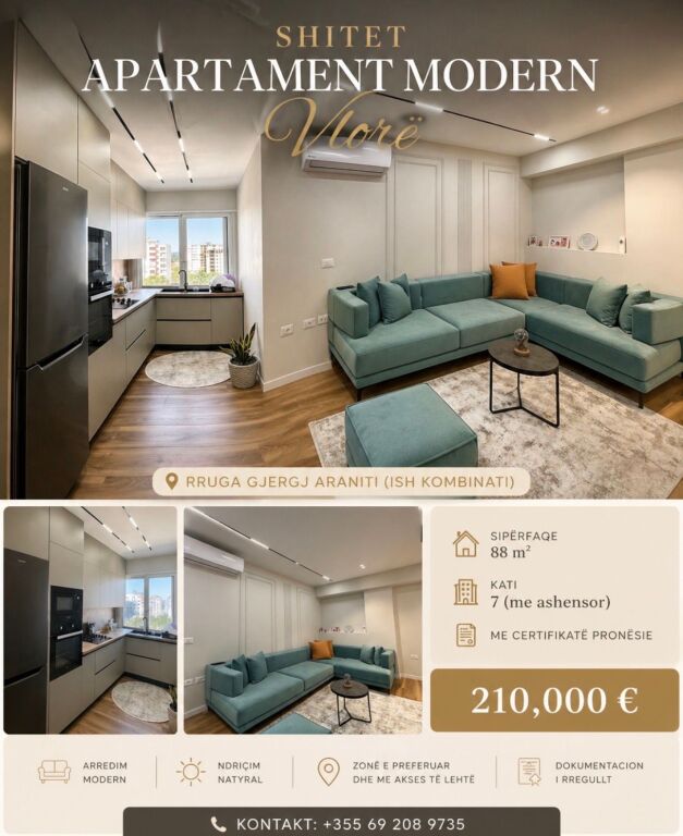 Apartment 2+1 for Sale Vlore