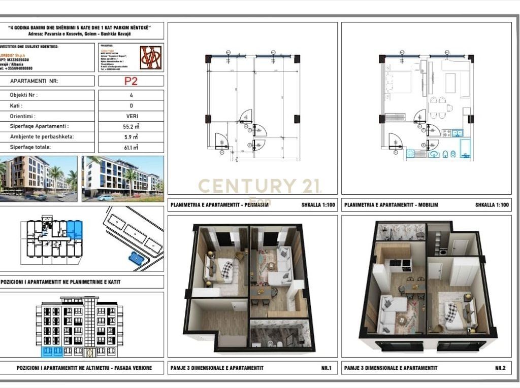 EKSKLUZIVE!! SHESIM APARTAMENT 1+1 NE QERRET! MUNDESI PAGESE ME KESTE !