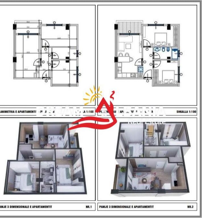 Apartamente 2+1 ne Golem prane Epidamn White Sensation (ID 41212224)