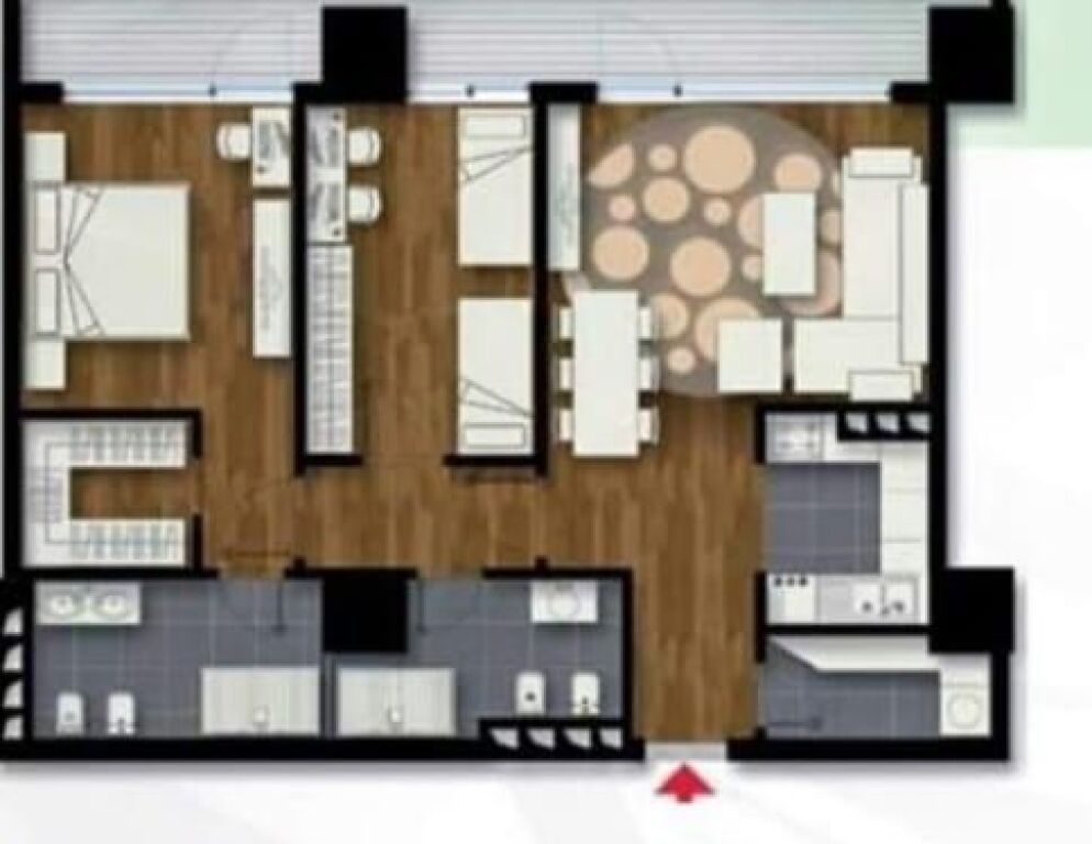 An exclusive 2+1+2 apartment is offered for sale in one of Tirana's most elite towers, Ambasador 3!