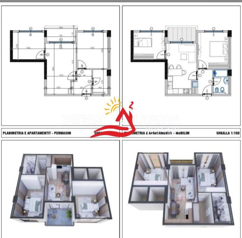 Apartamente 2+1 ne Golem prane Epidamn White Sensation (ID 41212224)