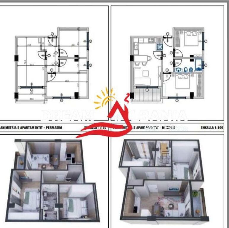 Apartamente 2+1 ne Golem prane Epidamn White Sensation (ID 41212224)