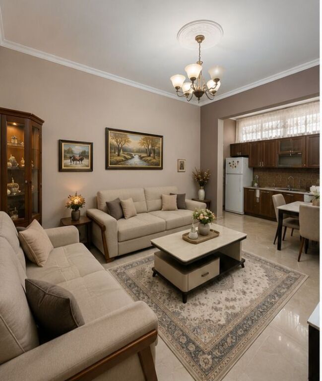 Near Dinamo Stadium, a furnished 2+1 apartment is for rent !