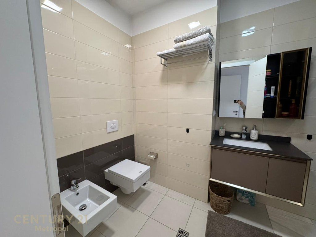 An exclusive 2+1+2 apartment is offered for sale in one of Tirana's most elite towers, Ambasador 3!