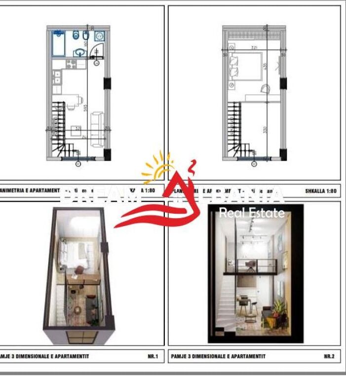 Shiten apartamente 1+1 duplex ne Golem prane Epidamn White Sensation (ID 41111560)