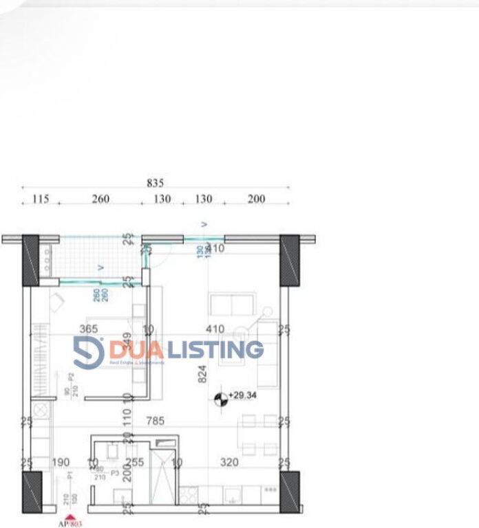 Apartament 1+1 për Shitje – Shqiponja Tower, Laprakë