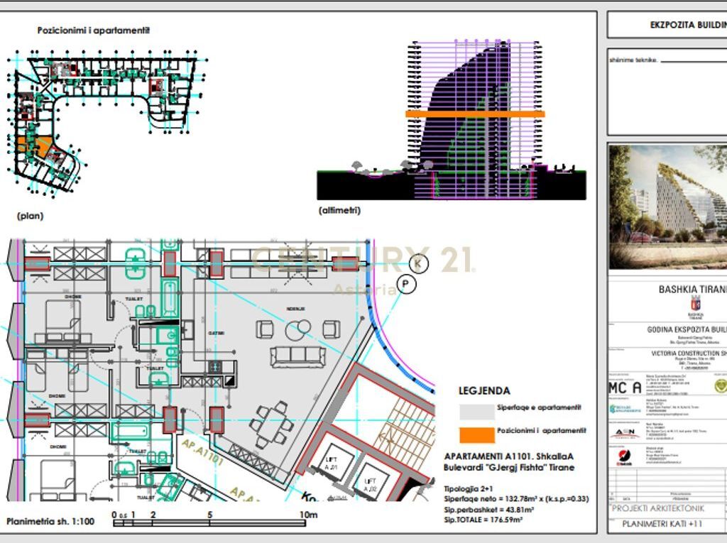 Apartment for sale 2+1+2+parking space at "Ekspozita Building"
