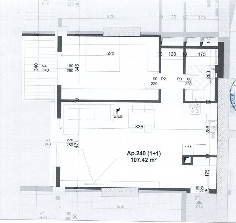 SHITET APARTAMENT 1+1 LAPRAKA 29.500.000 LEKE FH-73381