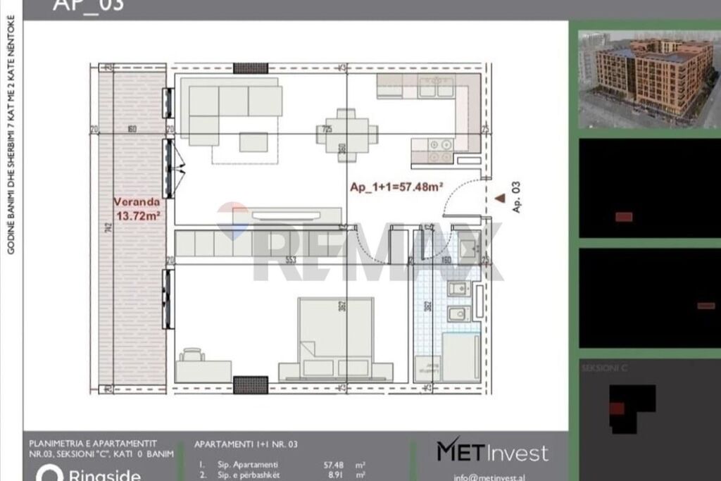 Apartament 1+1 për shitje tek Residenca Ringside Paskuqan