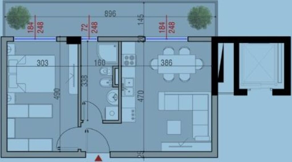 Apartament në shitje 1+1 – Tirana Cielo, pranë TEG