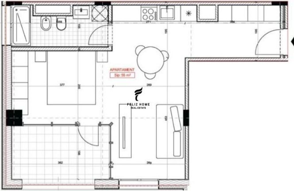 SHITET APARTAMENT 1+1 ASTIR 9.000.000 LEKE FH-73601