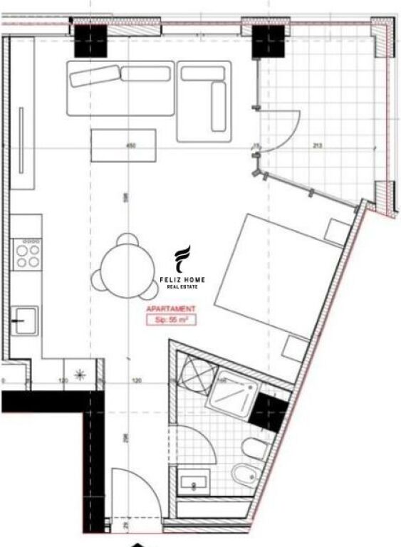 SHITET APARTAMENT 1+1 ASTIR 9.000.000 LEKE FH-73605