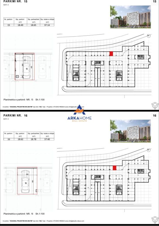 FOR SALE 2 GARAGES OF 37M2 "ASL 2" 250000 EURO EACH