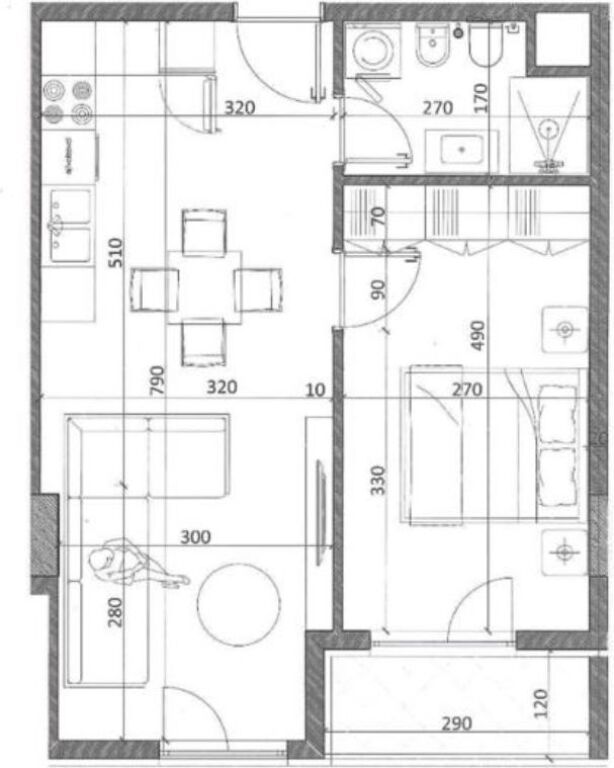 Apartment 1+1 Economic for Sale, Kamëz - Venatino 4 Residence