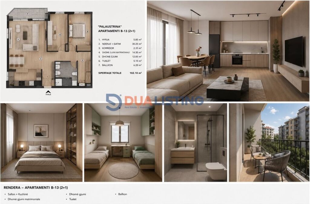 Apartament 2+1 | Ali Demi – Bulevardi Bajram Curri