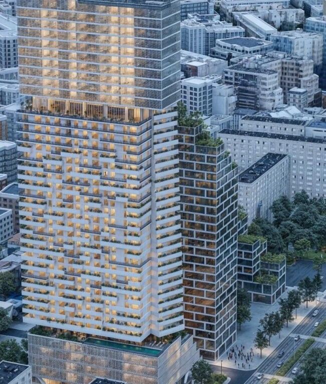 ▫️Shitet apartament 1+1 në një nga kullat më prestigjioze në Tiranë, pjesë e The Fourty Four Tower.