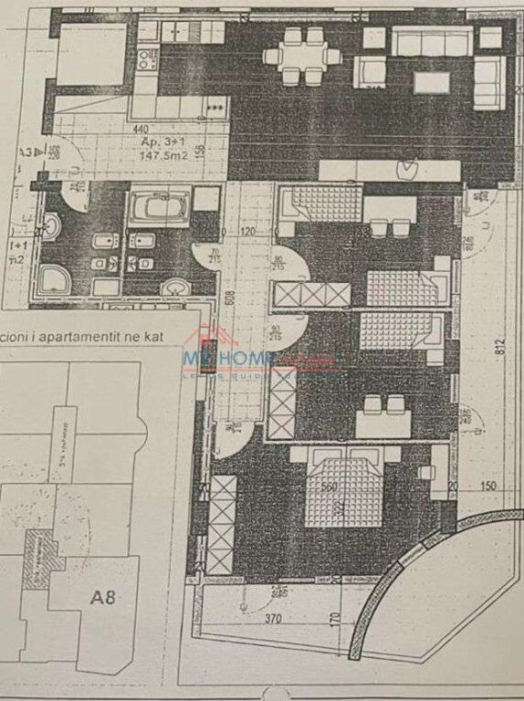 Apartament 3+1 ne shitje ne Astir ne Tirane