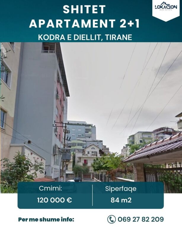 OCCASION! FOR SALE 120 000 € APARTMENT 2+1 - KODRA E DIELLIT, TIRANE