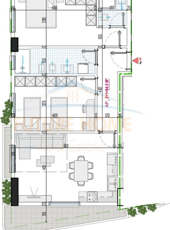 Apartament 2+1, Albulena Residence, Paskuqan
