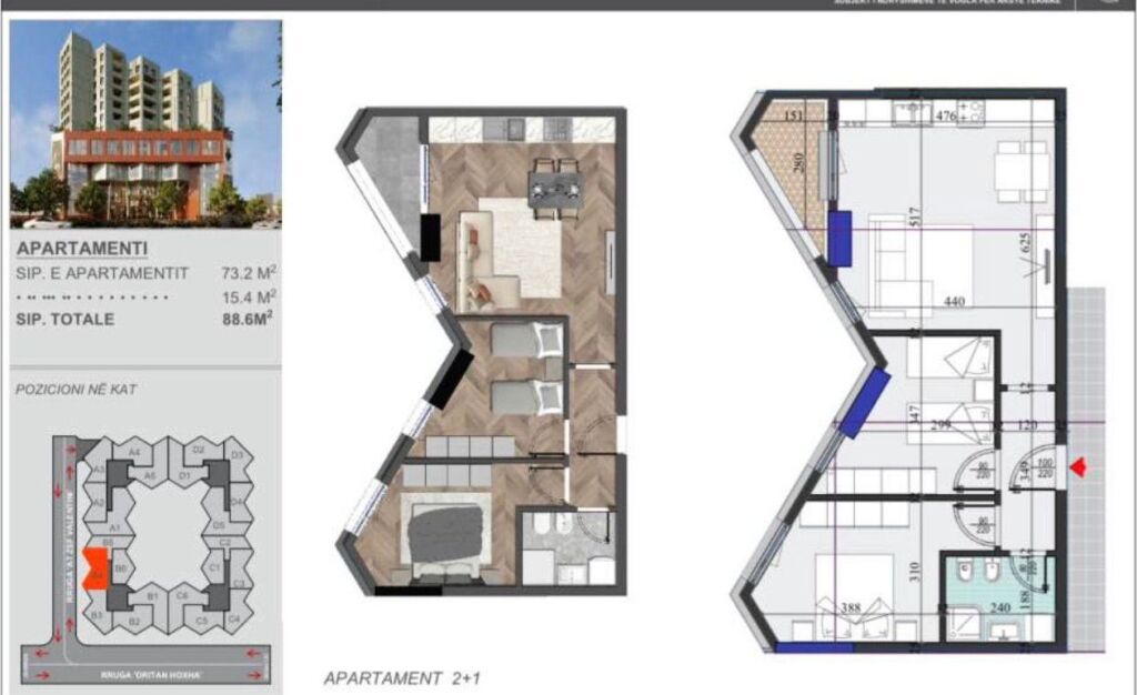 📣Shitet Apartament 2+1 – Colonnade Residence, Dritan Hoxha💶 Çmimi: 155,000 €