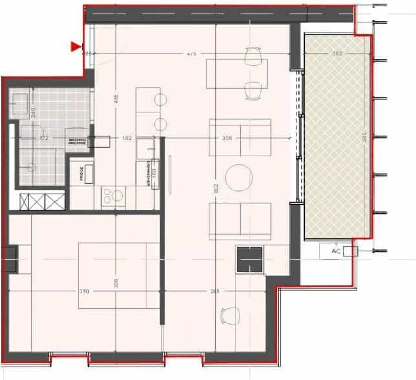 Apartament Ne Shitje 1+1 tek Kthesa e Kamzes (ID B110582) Tirane