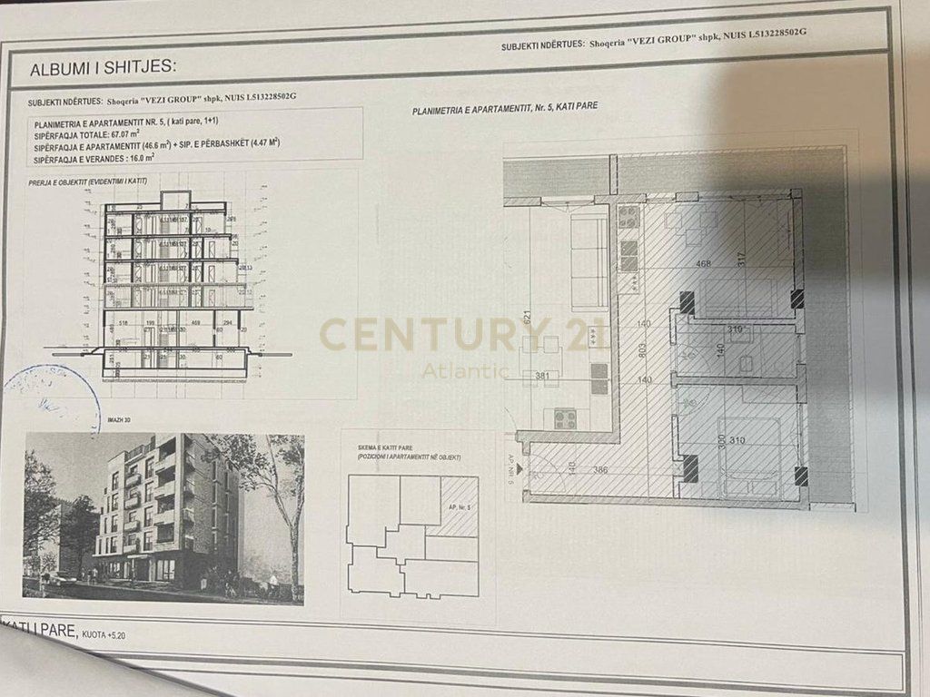SHITET APARTAMENT 1+1 NE GOLEM, NDERTIM I RI!
