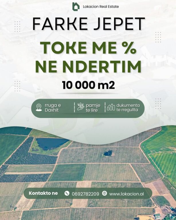 LAND WITH % UNDER CONSTRUCTION - FARKE 10 000 M2