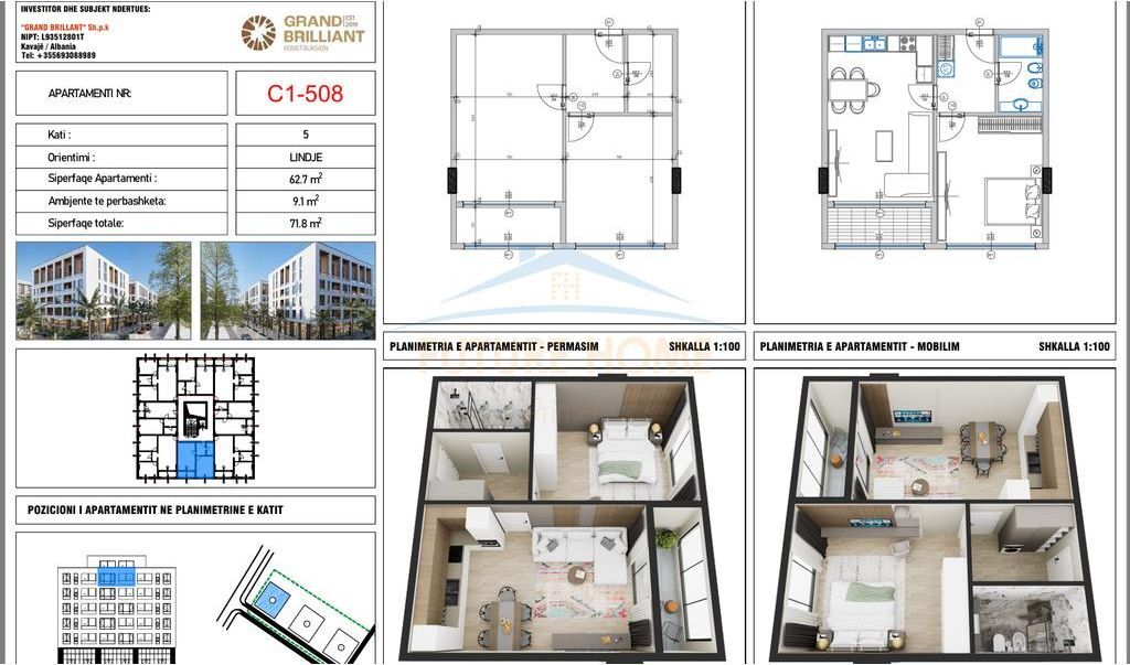Shitet, Apartament 1+1, Qerret , Palm Paradise