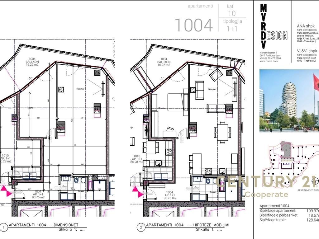 SHESIM APARTAMENT 1+1 TEK TIRANA ROCK