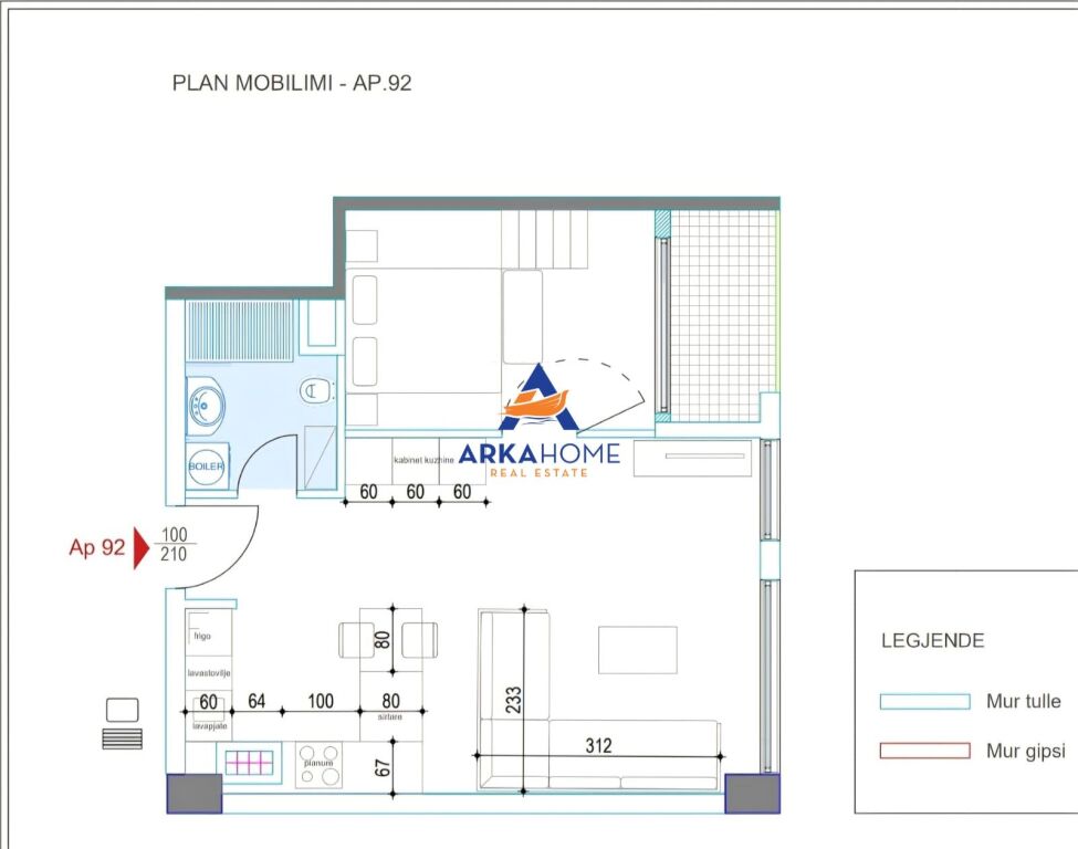 LOFT 1+1 IN VENDITA "CENTRO, VICINO A PIAZZA SKENDERBEU" 325.000 EURO
