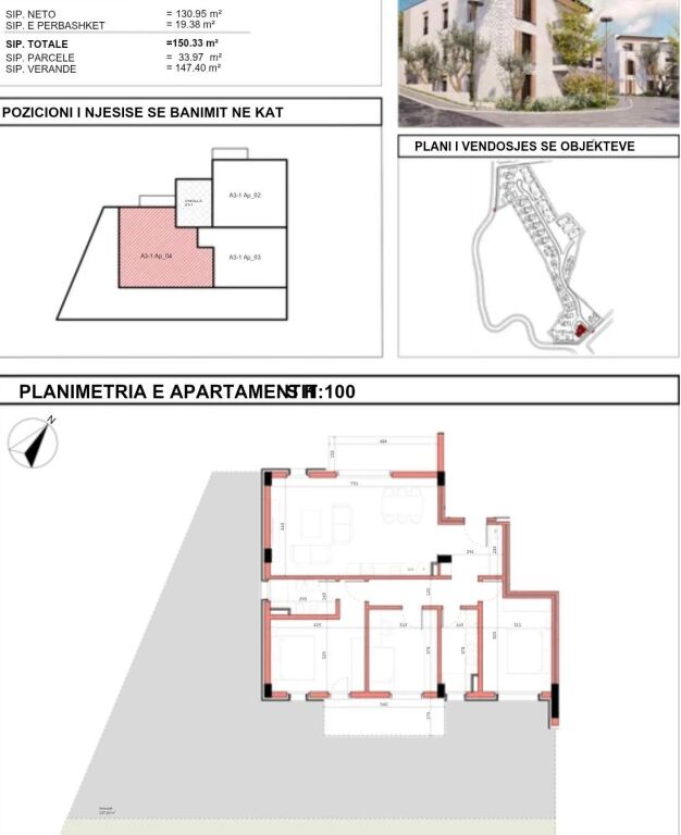 🏡 Apartament 3+1+2 + Verandë për shitje 📍 Maison De La Terre, Mjull-Bathore, Tiranë