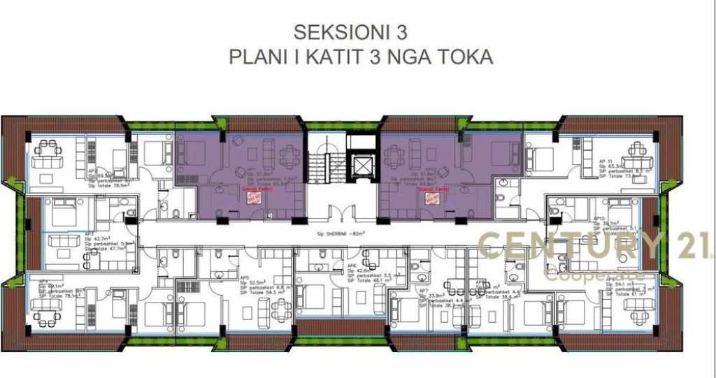 SHESIM APARTAMENT 2+1 + POST PARKIMI NE RRADHIME ME PAMJE NGA DETI-REGINA PALM RESORT 3. 303,000 € Sip. Totale  78m2