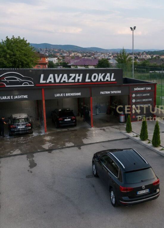 AFFITTASI LAVAGGIO AUTO, LOCALE & CAMPO DA CALCIO A KAMËZ ⚽🚗 1.500 € /Mese Sup. Totale 1500m2